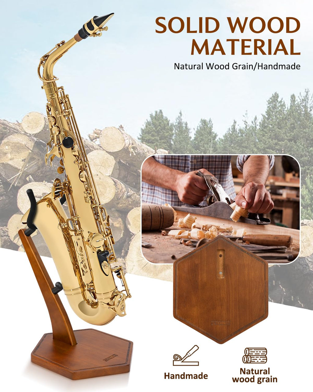 Wooden Saxophone Stand K65265