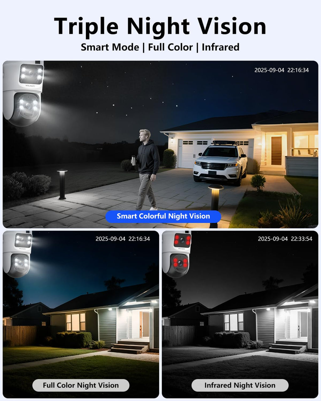 Wireless Security Camera System with 10" HD Monitor J948046