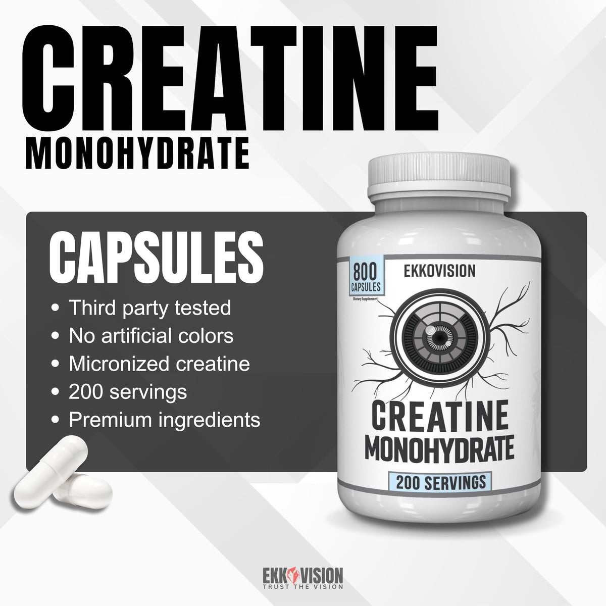 Creatine Monohydrate Capsules J673
