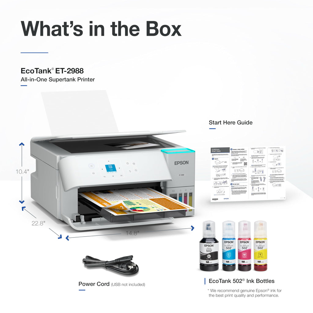 Wireless All-in-One Color Supertank Printer V13212