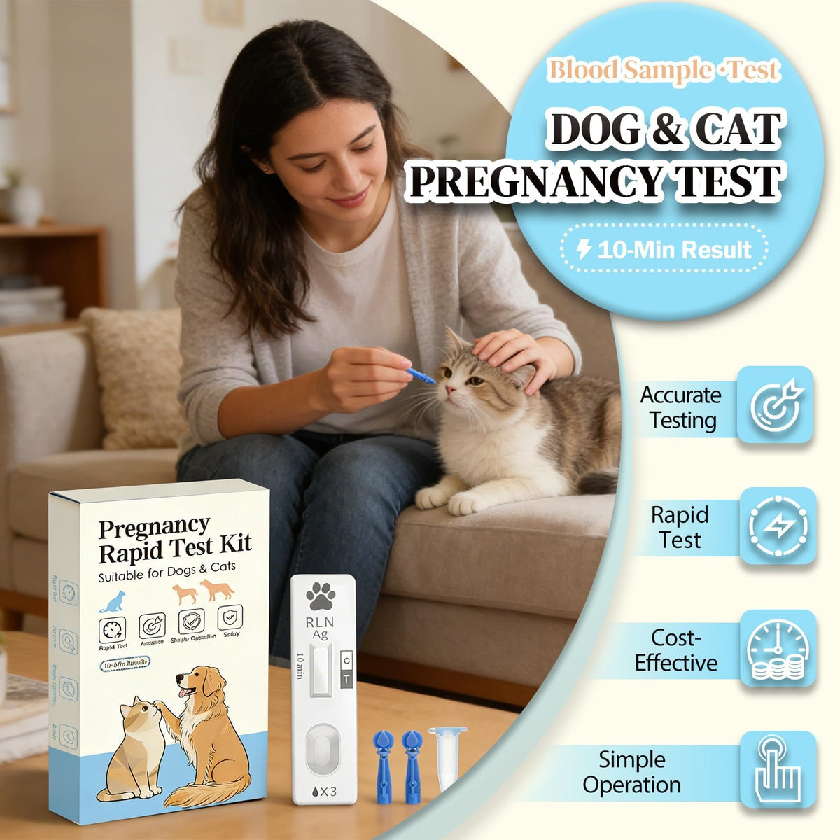 Dog & Cat Pregnancy Blood Test Kit 1 Pack L78396