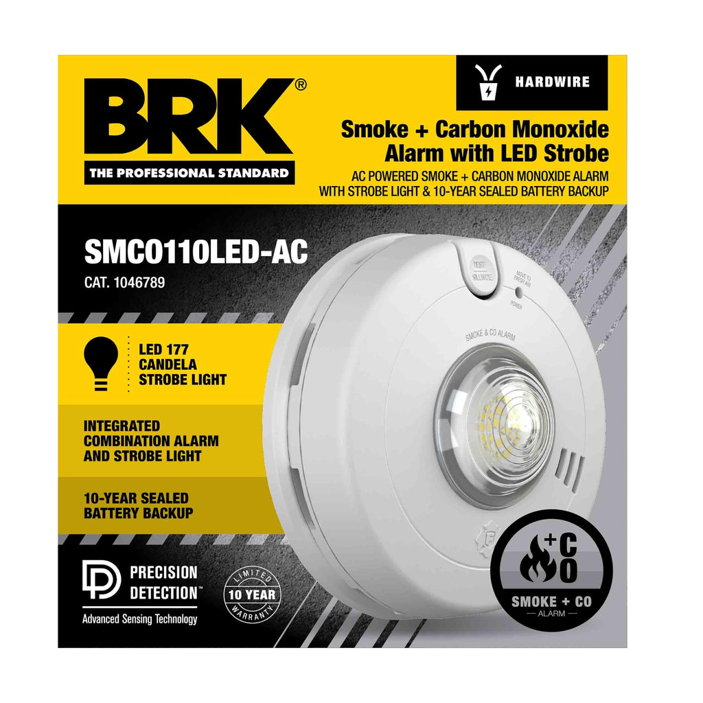 Hardwire Combination Smoke & Carbon Monoxide Alarm with LED Strobe K137