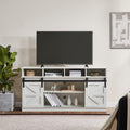 White Wood TV Stand with Adjustable Shelves S934460