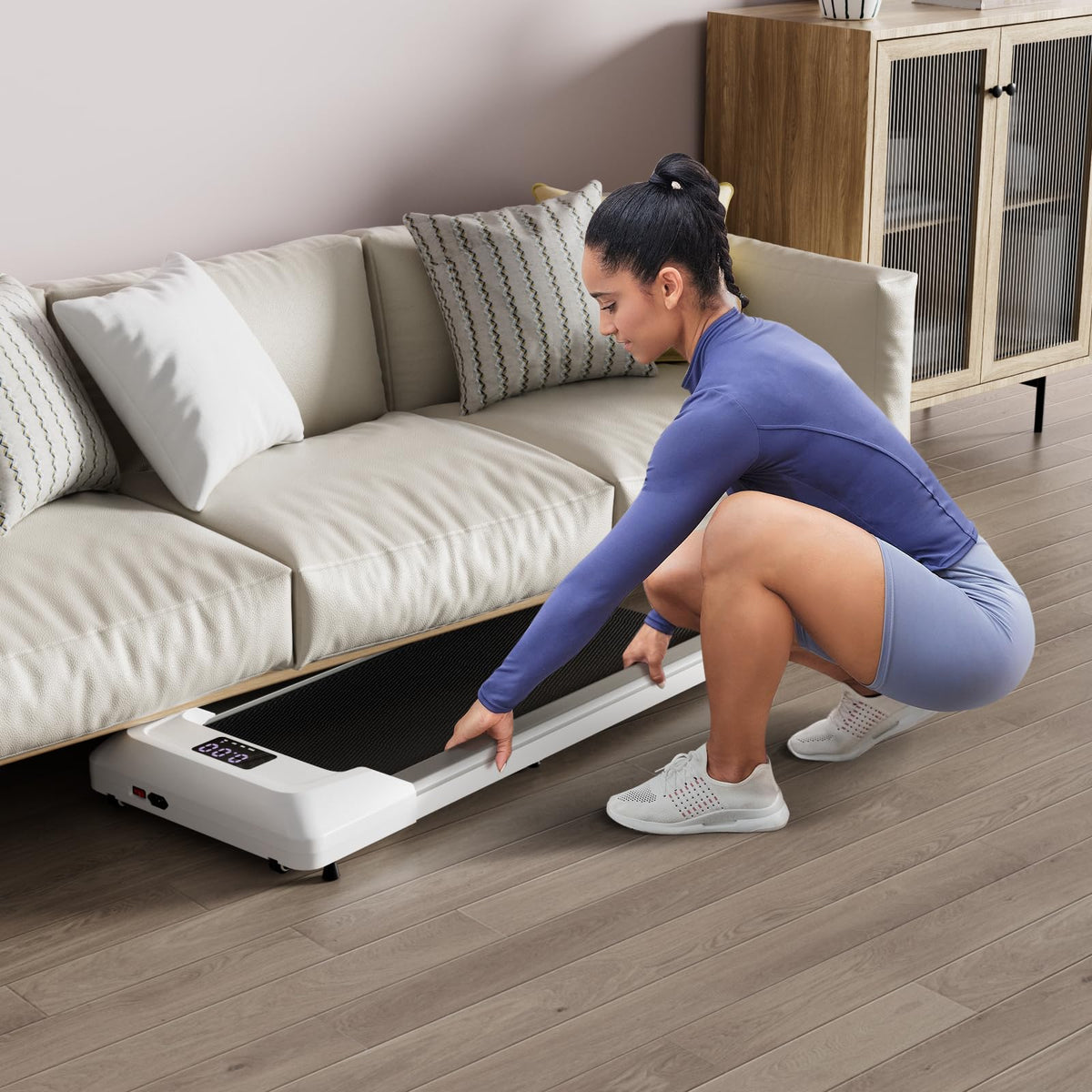 2.25HP Under Desk Treadmill with LED Display and Remote Control J2137