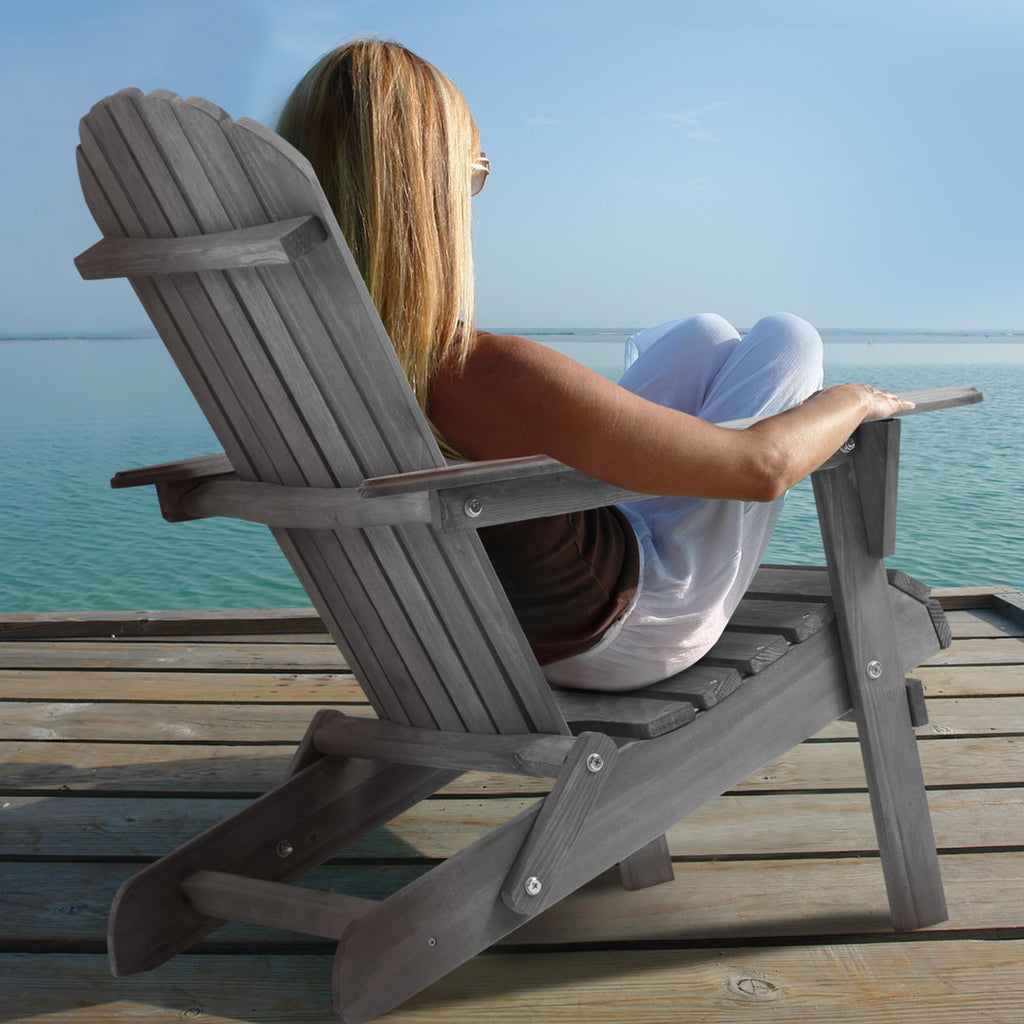 Solid Cedar Wood Adirondack Chairs Set of 2 G47384