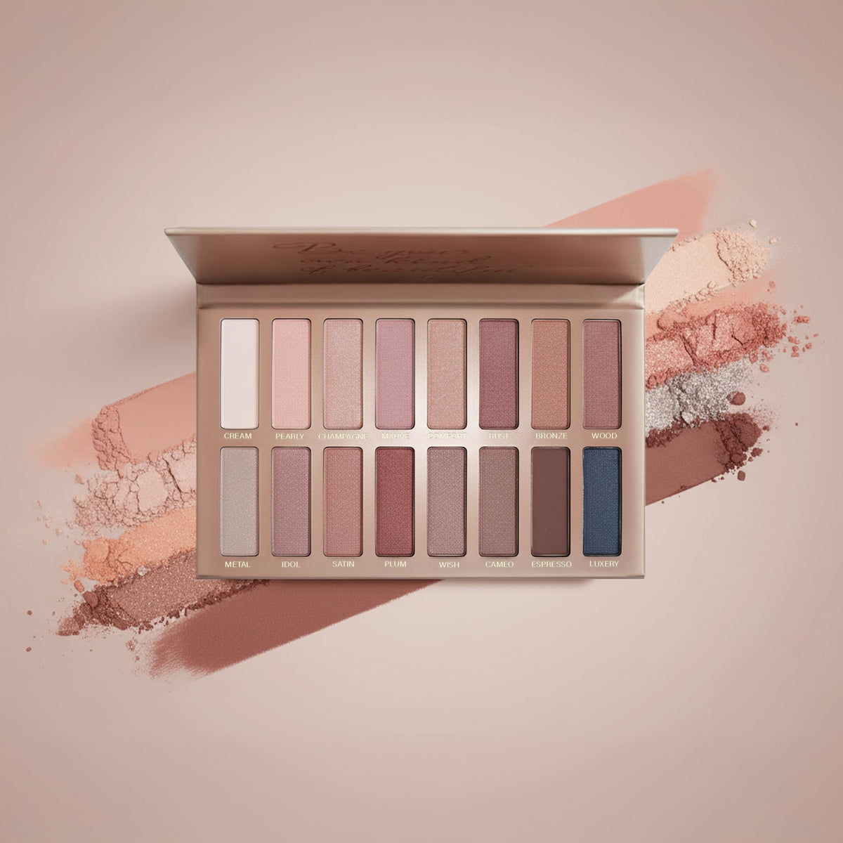 16 Soft Nude Shimmer & Matte Eyeshadow Palette L24321
