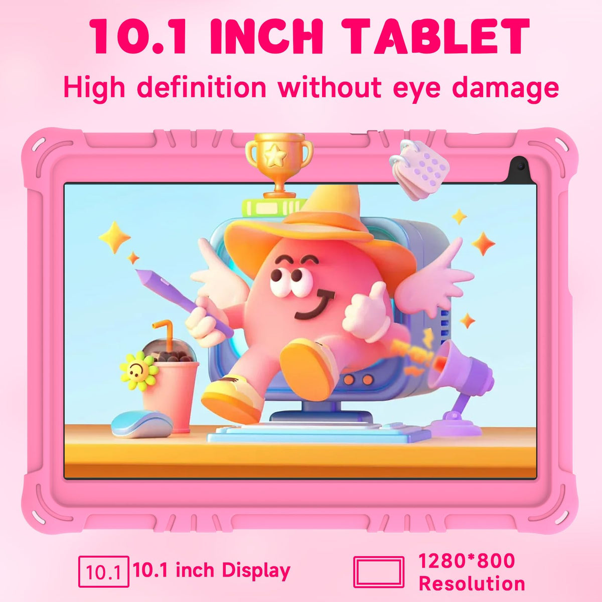 10 inch Kids Tablet 8GB RAM 32GB ROM Pink Q1876