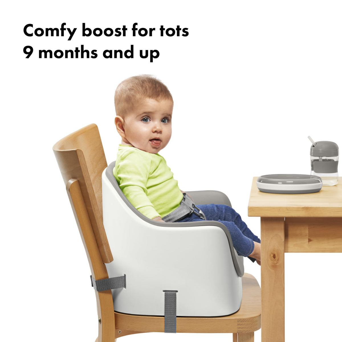 Gray Toddler Booster Seat with Removable Cushion W575480