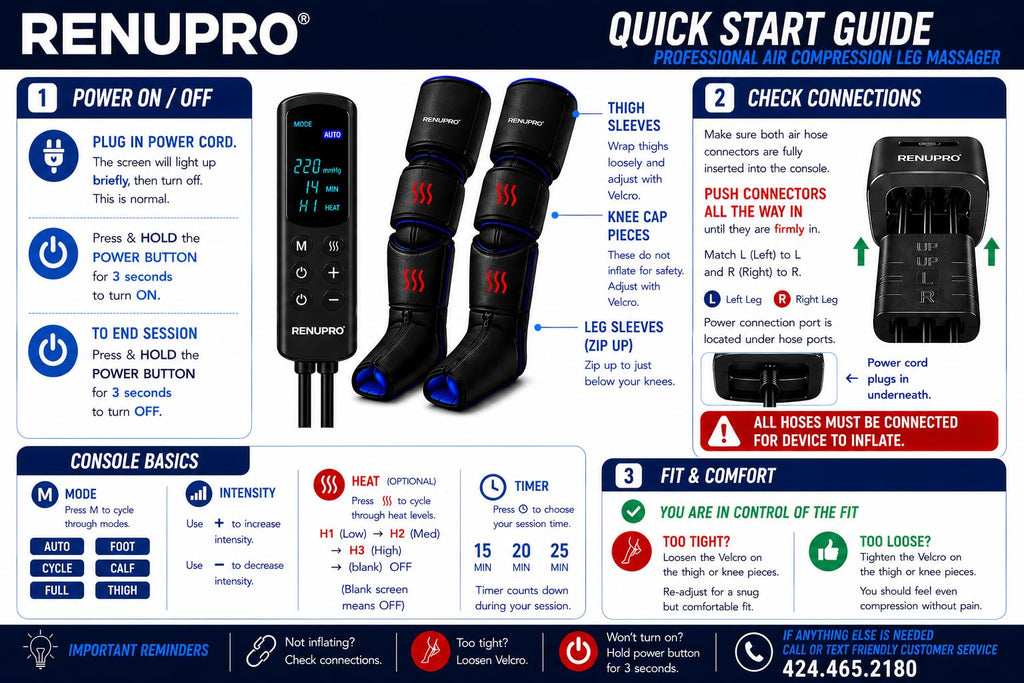Air Compression Leg Massager with Heat V26565
