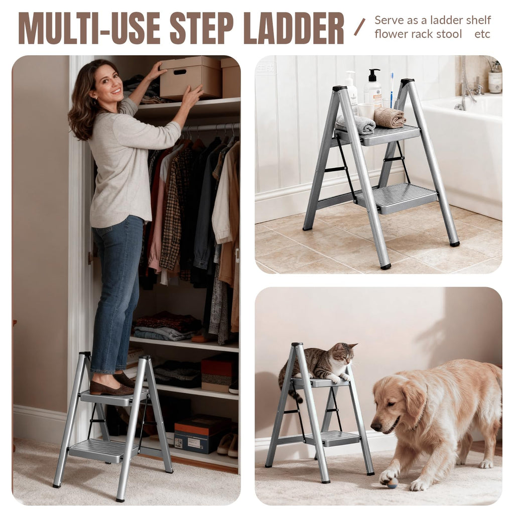 2 Step Steel Folding Step Stool P46239