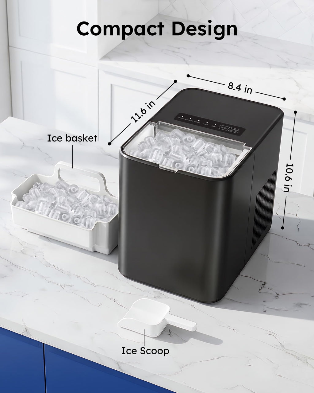 Countertop Ice Maker 26.5 lbs/Day 8 Bullet H61804
