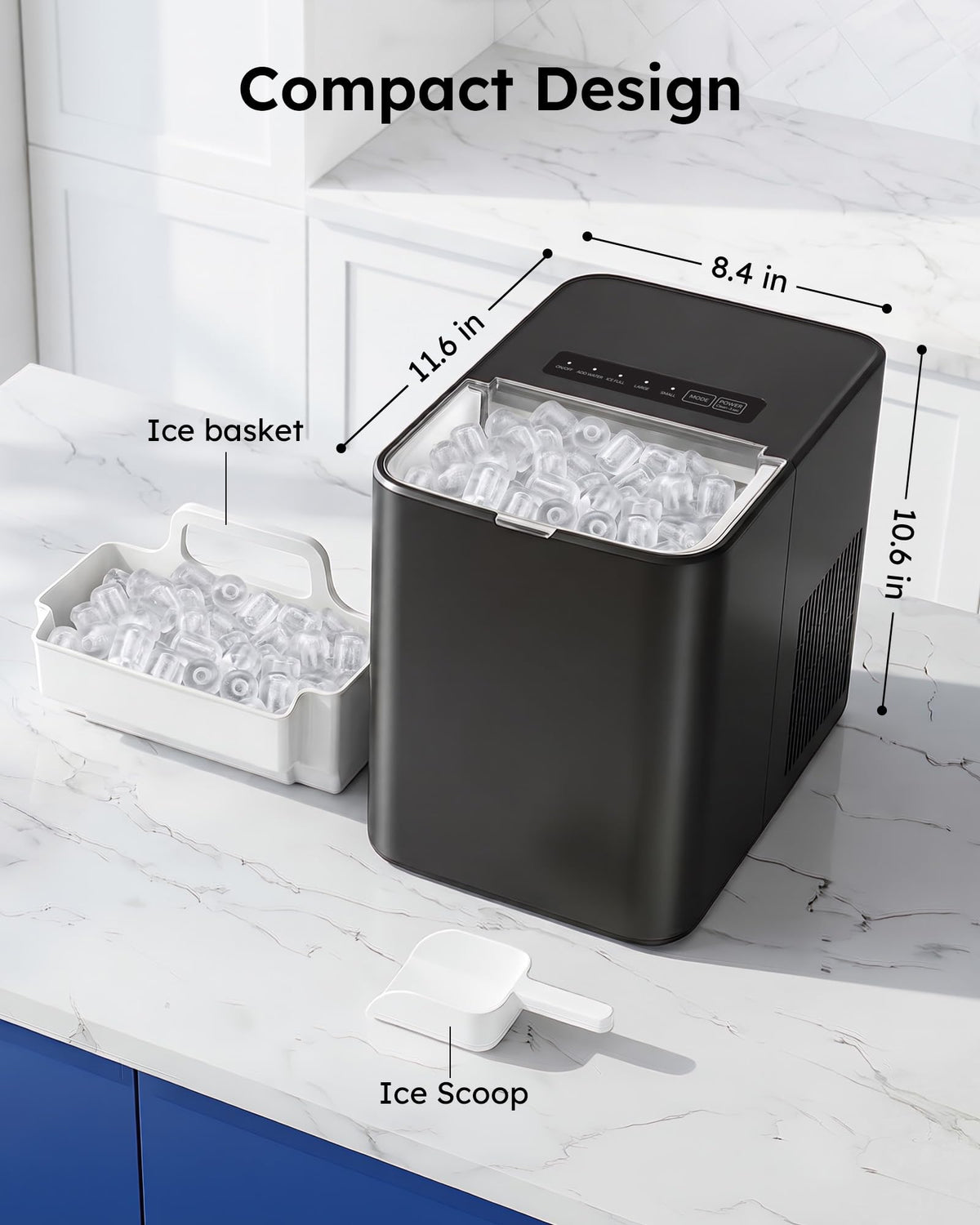 Countertop Ice Maker 26.5 lbs/Day 8 Bullet H61804