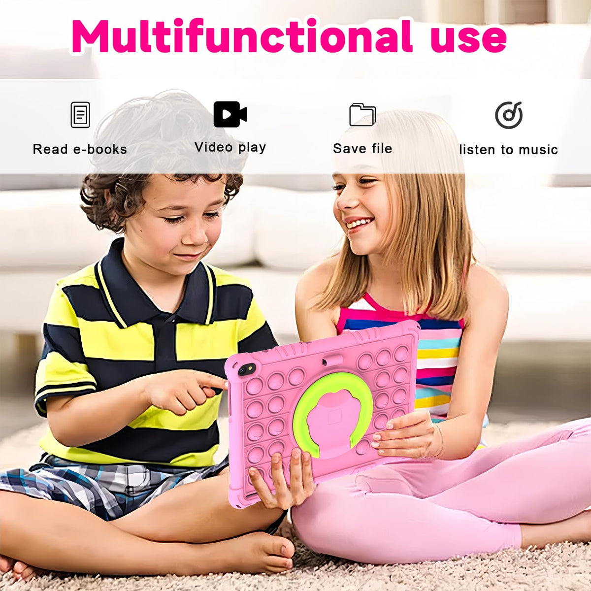 10 inch Kids Tablet 8GB RAM 32GB ROM Pink Q1876