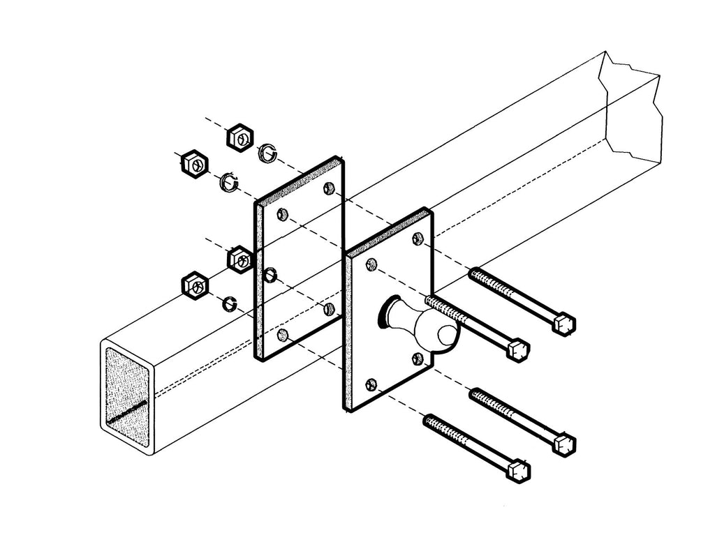 Heavy-Duty Powder-Coated Steel Sway Control Adapter U1635