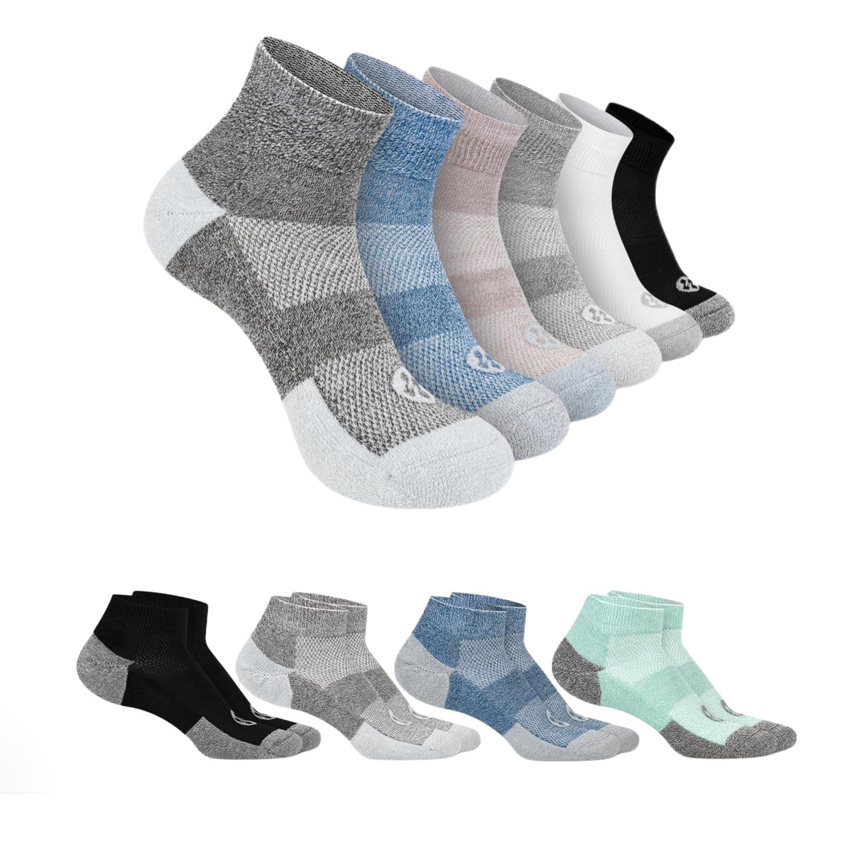 Diabetic Socks for Men, 10 Pairs Ankle & Low Cut Size 9-15 M7780