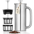 18oz Brushed Stainless Steel French Press J436