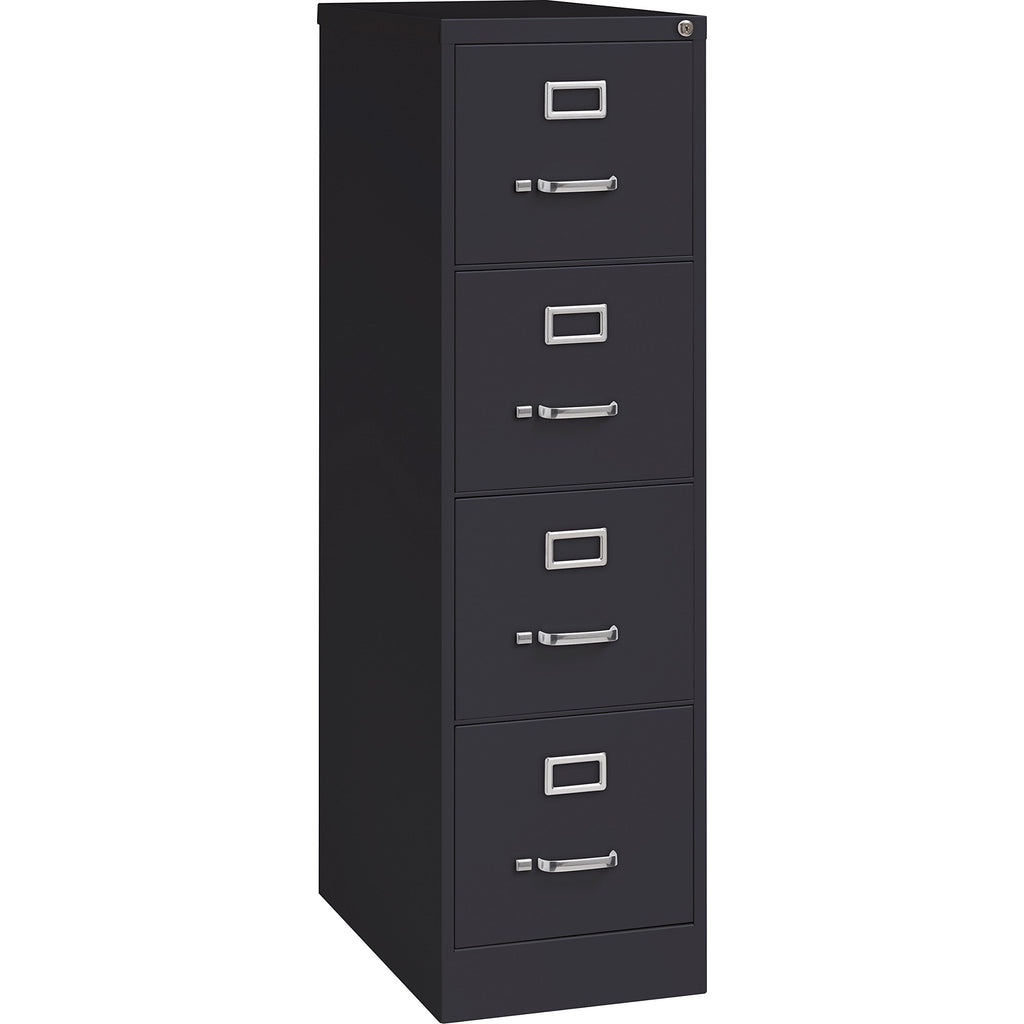 4 Drawer Vertical File with Lock, Black O71637