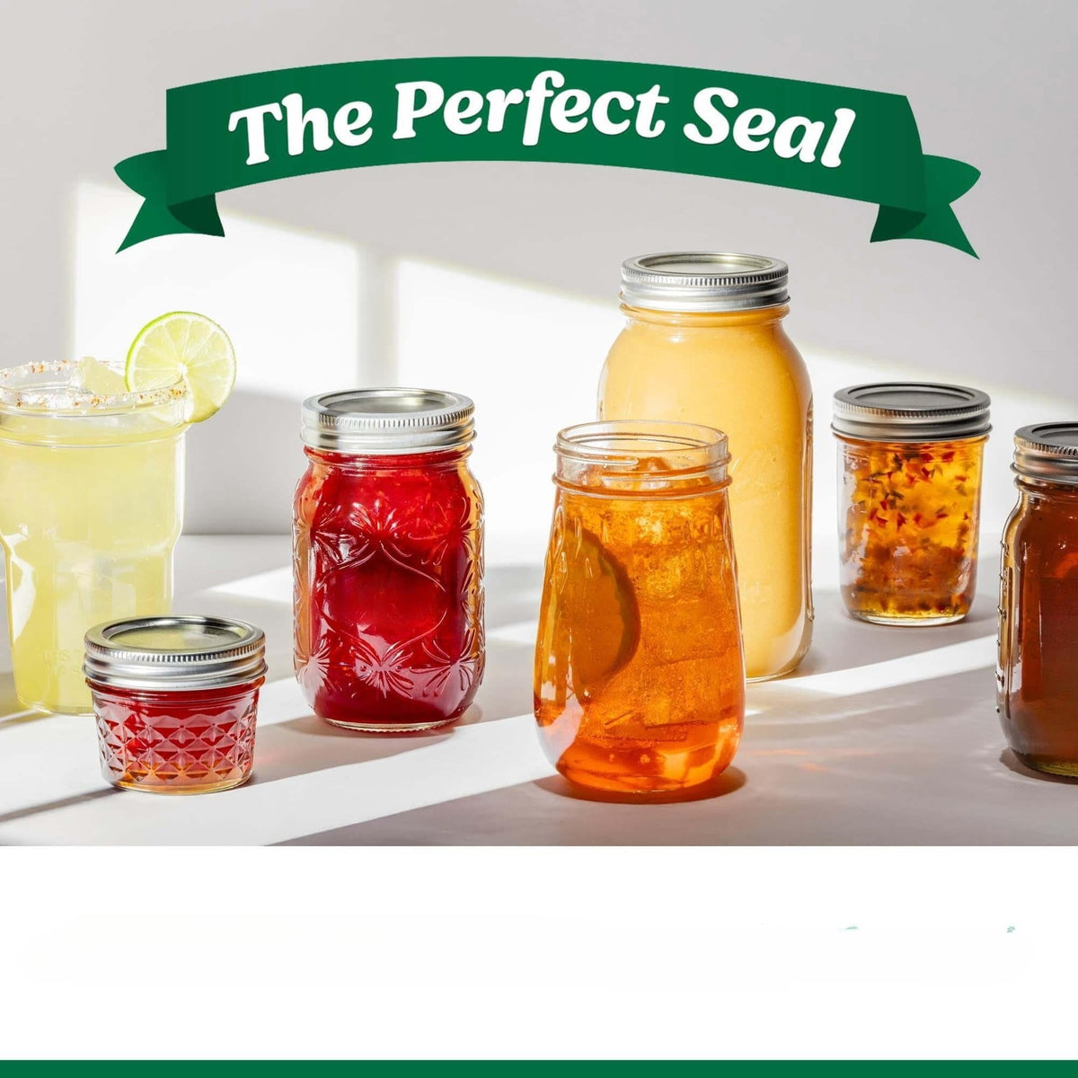 16 Oz Wide Mouth Glass Mason Jars with Lids & Bands, 12-Pack D485