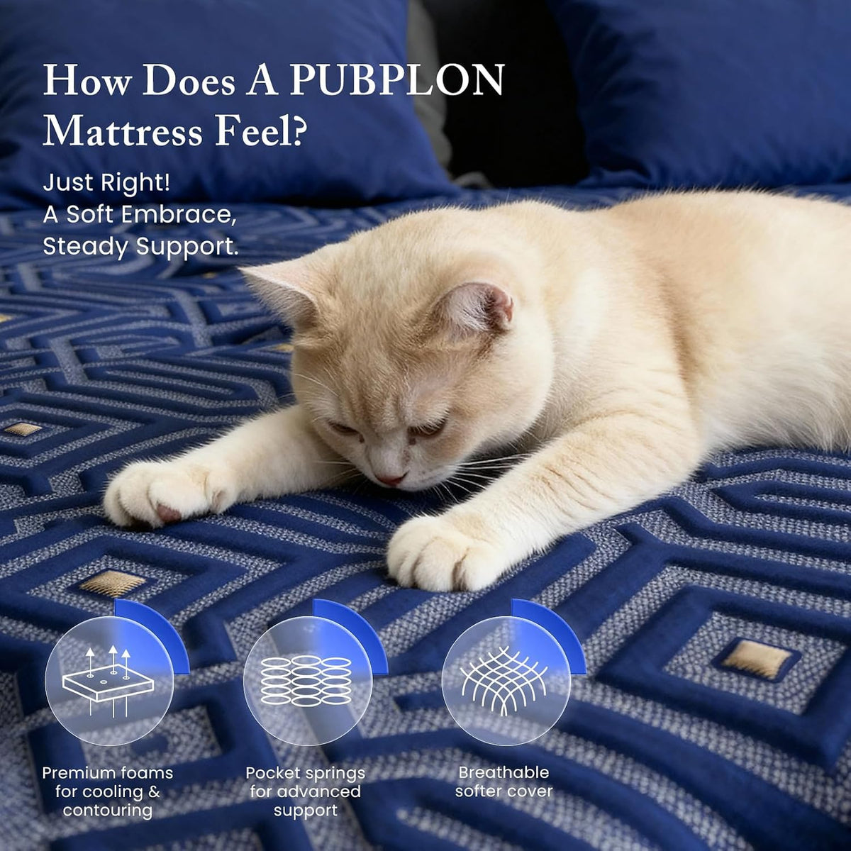 Full Size 12 Inch Medium Firm Gel Memory Foam Mattress U83630