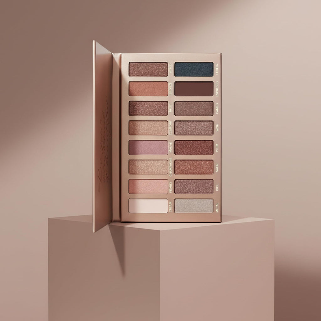 16 Soft Nude Shimmer & Matte Eyeshadow Palette L24321