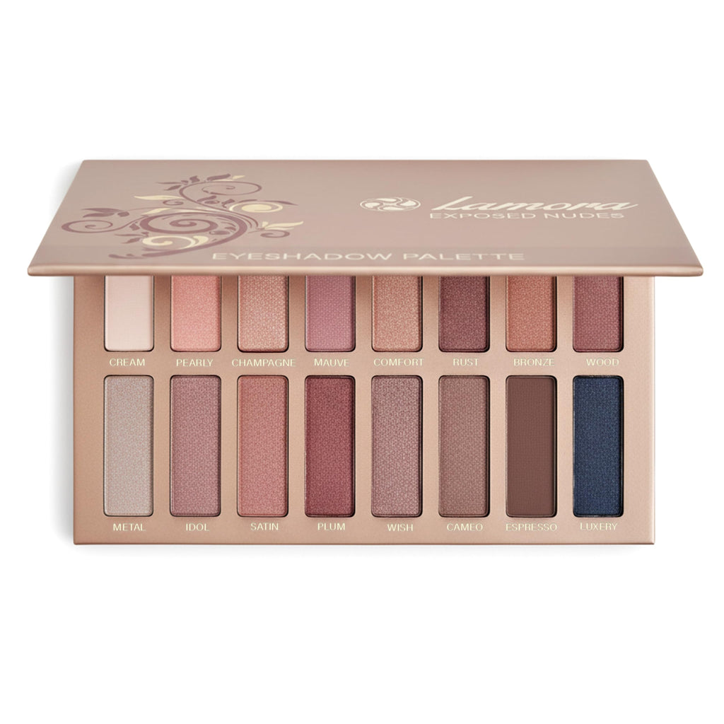 16 Soft Nude Shimmer & Matte Eyeshadow Palette L24321