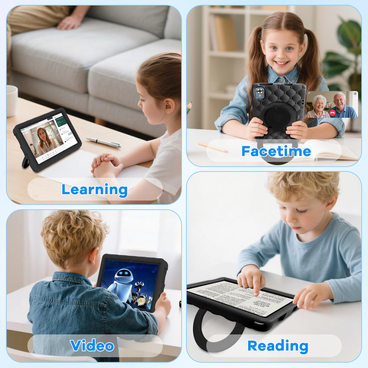 10.1 Inch Kids Tablet 64GB ROM Octa-Core Anti-Blue Light Screen Black Z794