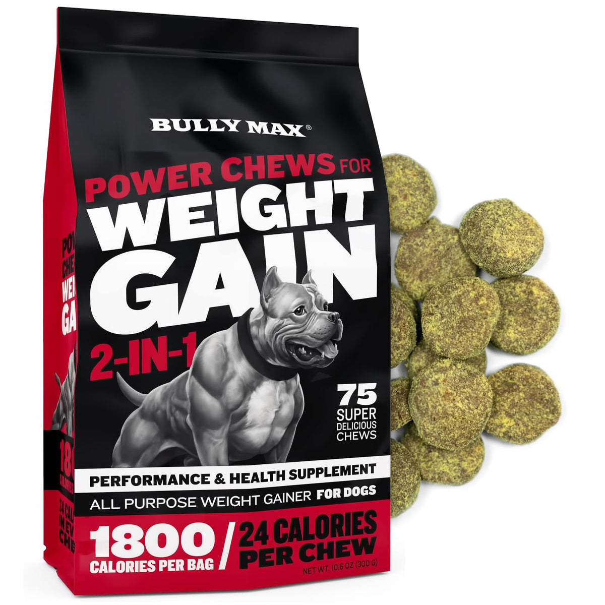 Dog Weight Gainer Chews & Muscle Builder Tablets & Liquid Muscle Builder Supplement I44147