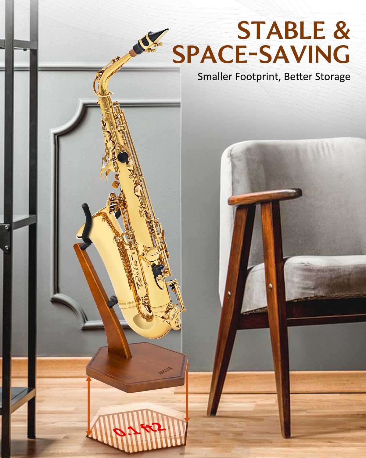 Wooden Saxophone Stand K65265