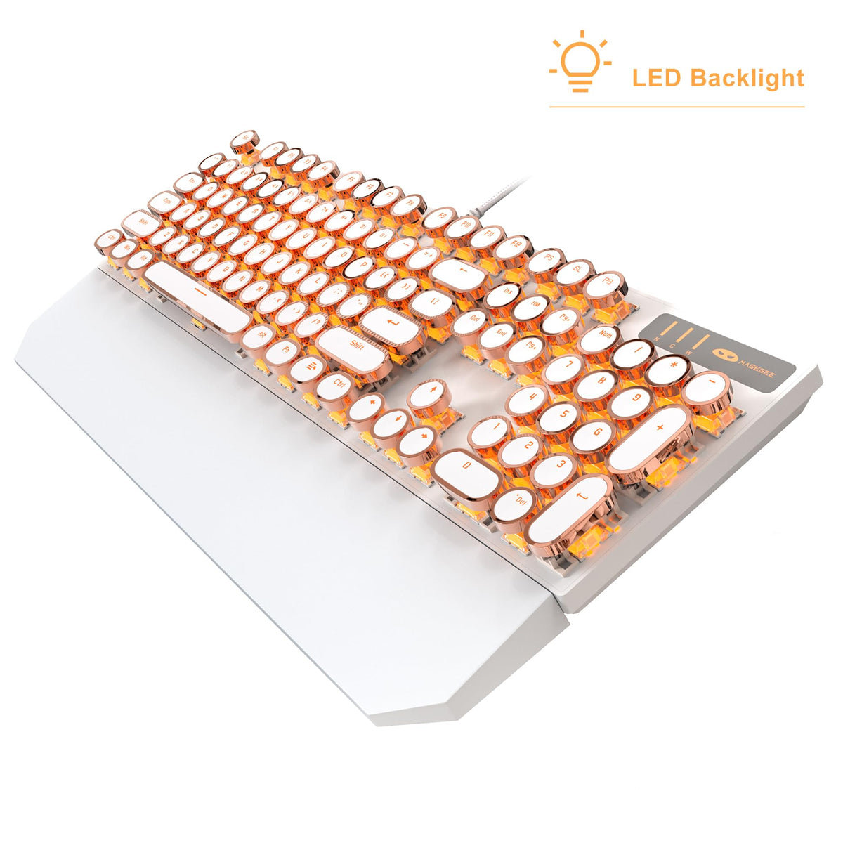 Wired Mechanical Gaming Keyboard with Magnetic Wrist Rest V944981