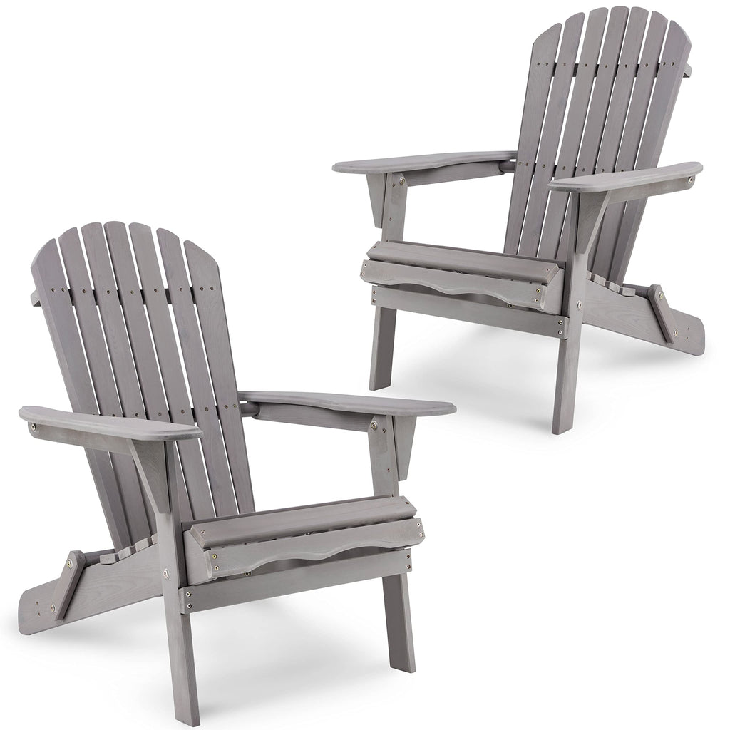 Solid Cedar Wood Adirondack Chairs Set of 2 G47384