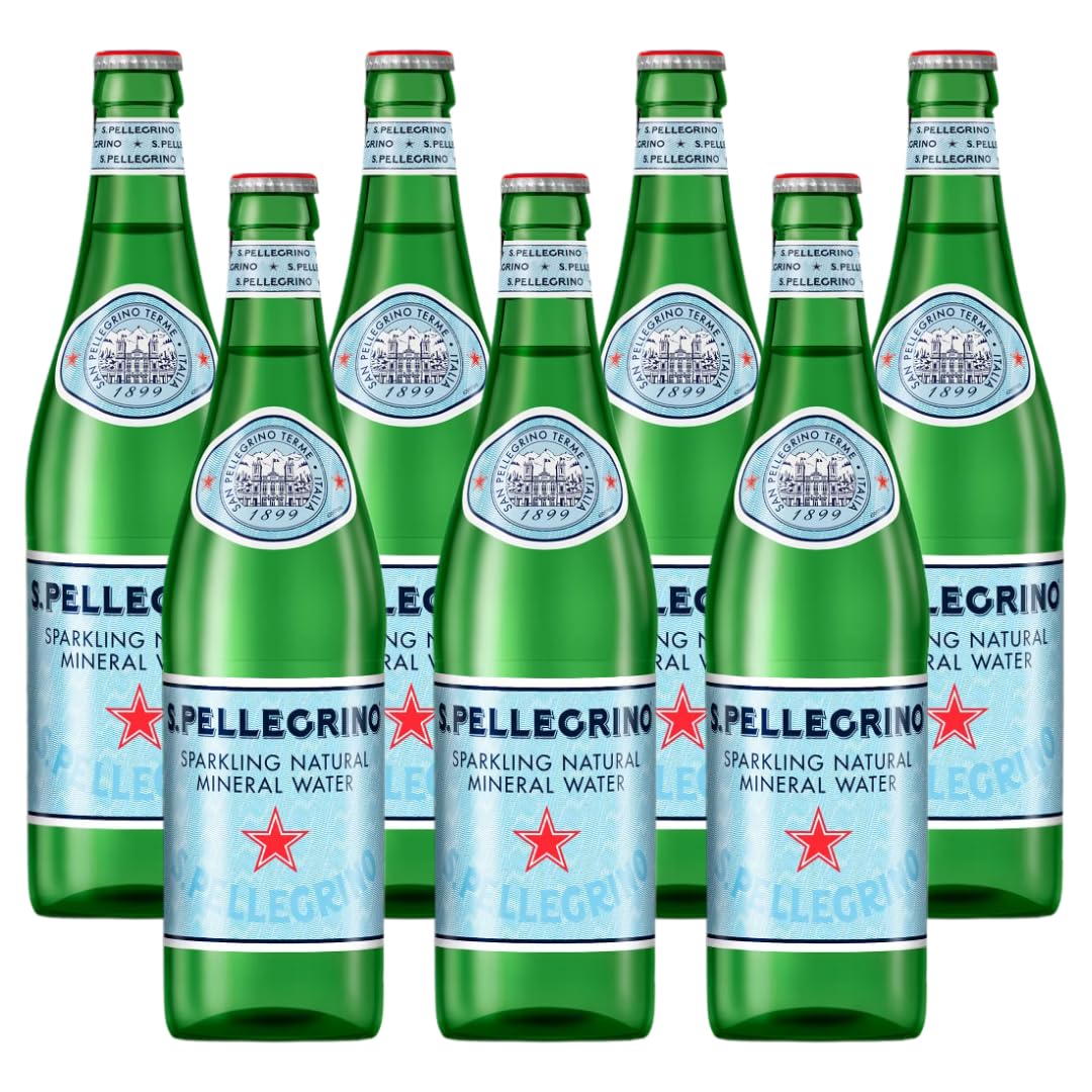 Sparkling Natural Mineral Water 500 mL Glass Bottles 8 Pack I95363
