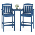 HDPE Adirondack Bar Stools Set of 2 with Connecting Tray E55261
