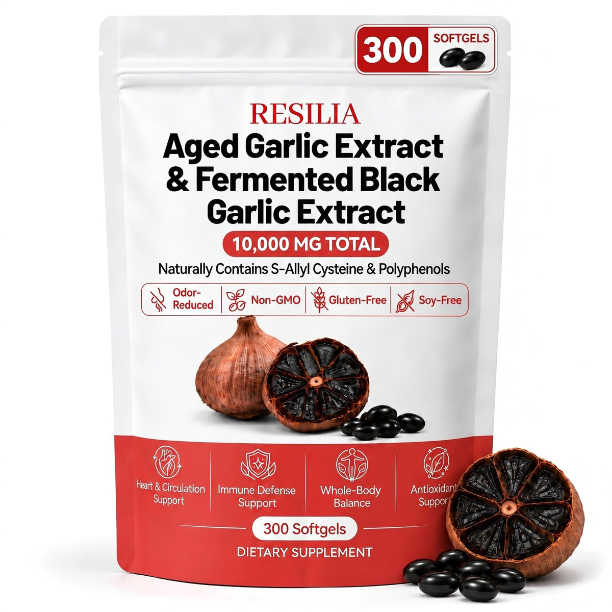 Aged Garlic Extract & Fermented Black Garlic Extract Softgels K661