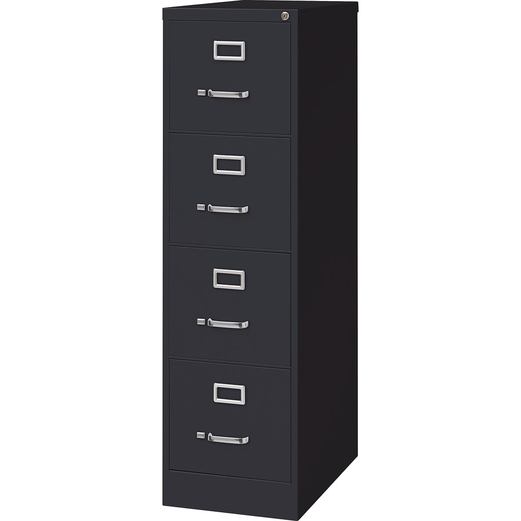 4 Drawer Vertical File with Lock, Black O71637