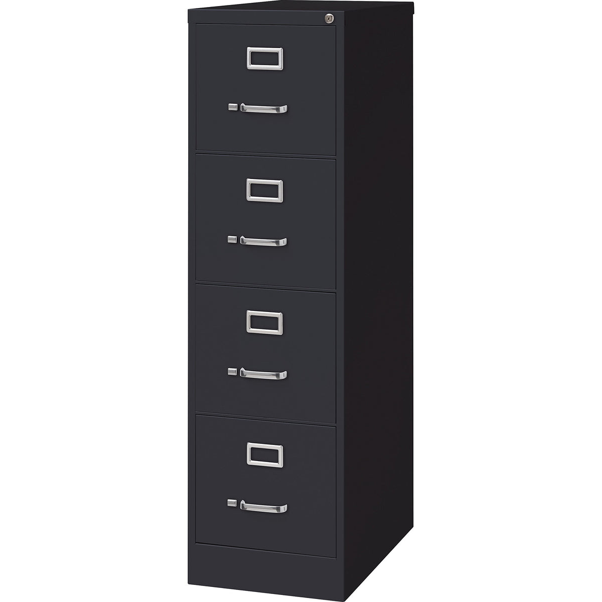 4 Drawer Vertical File with Lock, Black O71637