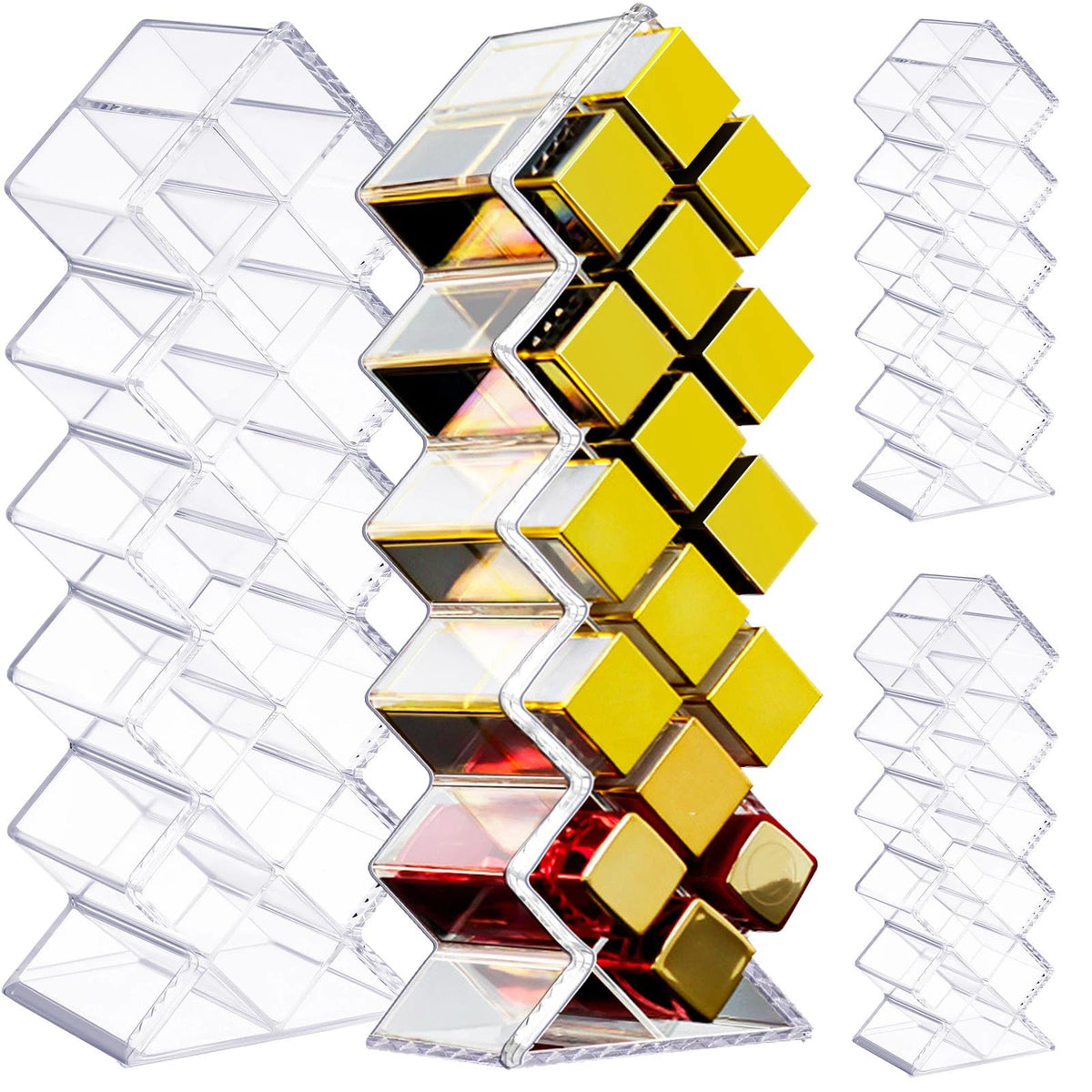 4 Pack 64 Slots Acrylic Lipstick Organizer J3775