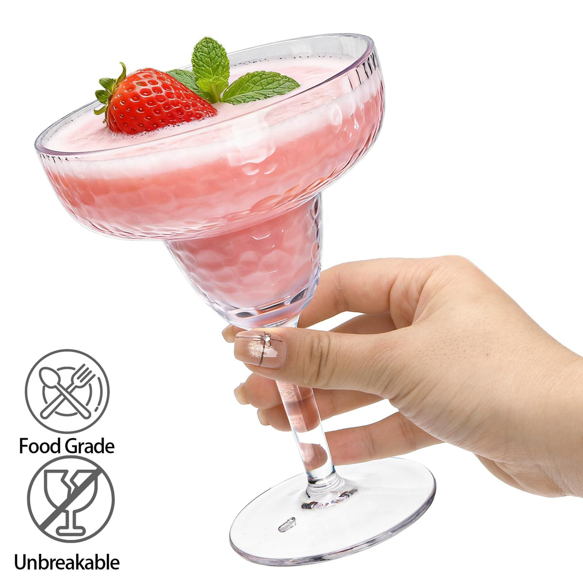 6 Pack 13 OZ Acrylic Stemmed Glasses W499583