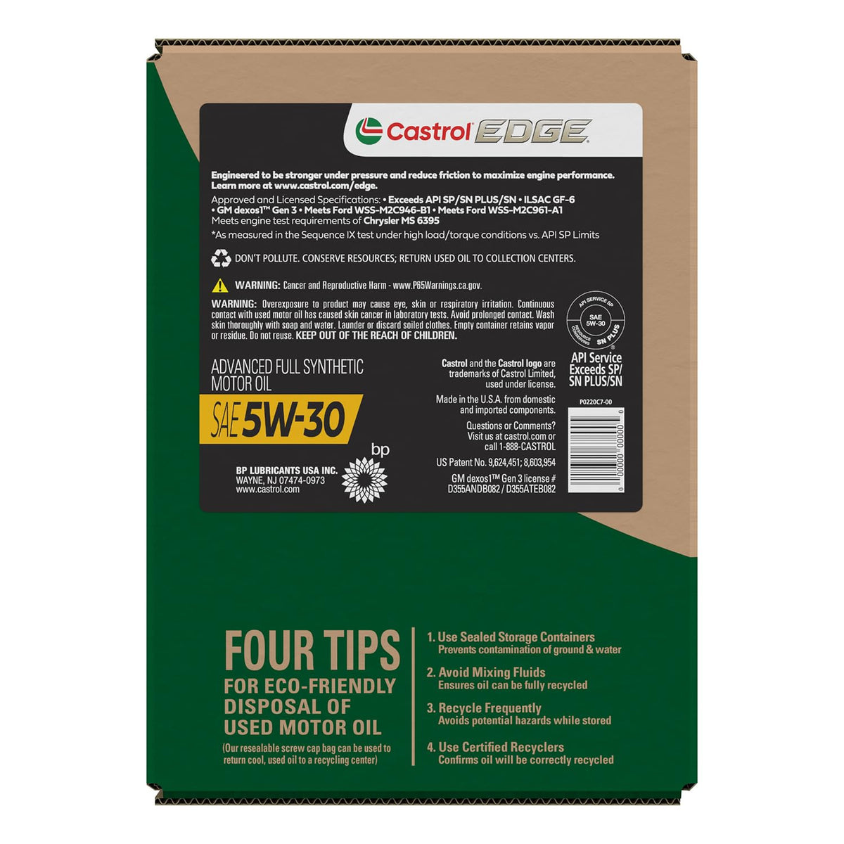 5W-30 Full Synthetic Motor Oil, 5 Quarts U181807