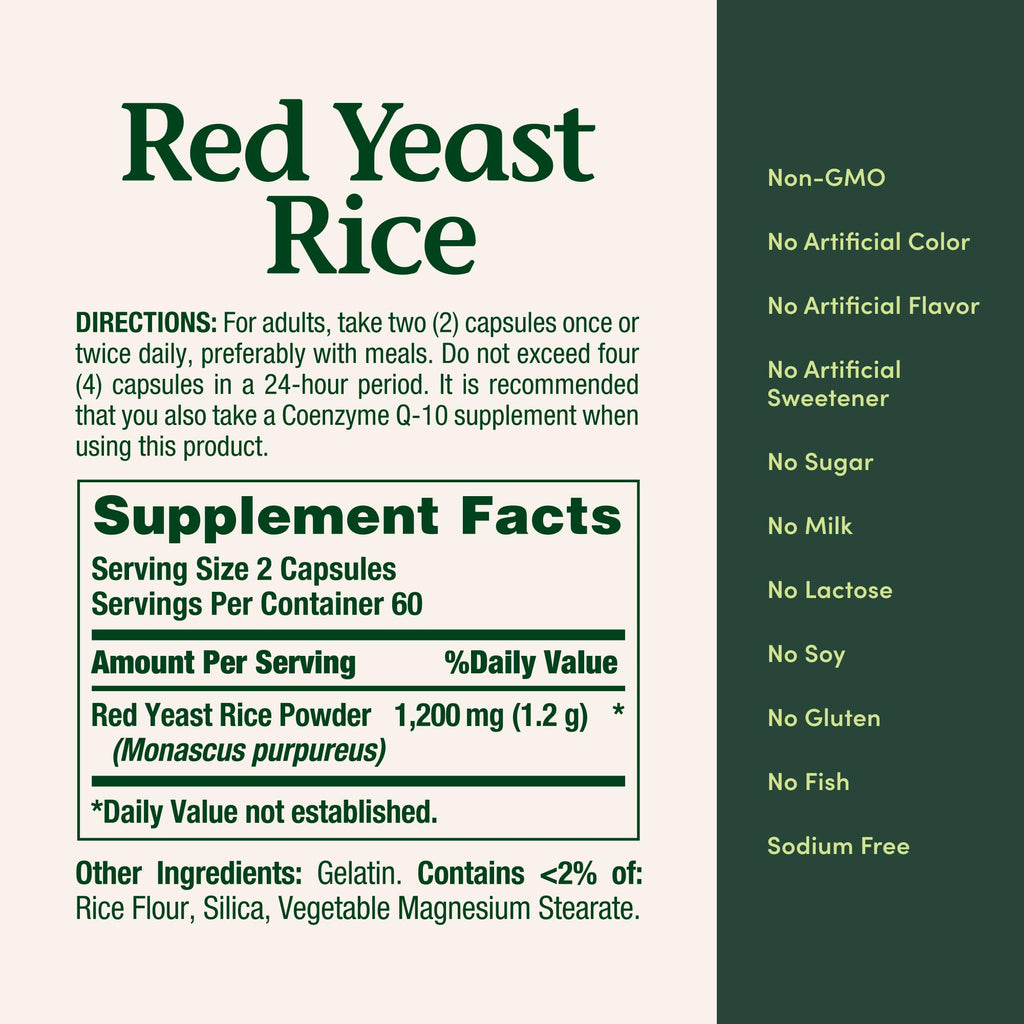 Red Yeast Rice Herbal Supplement P932239