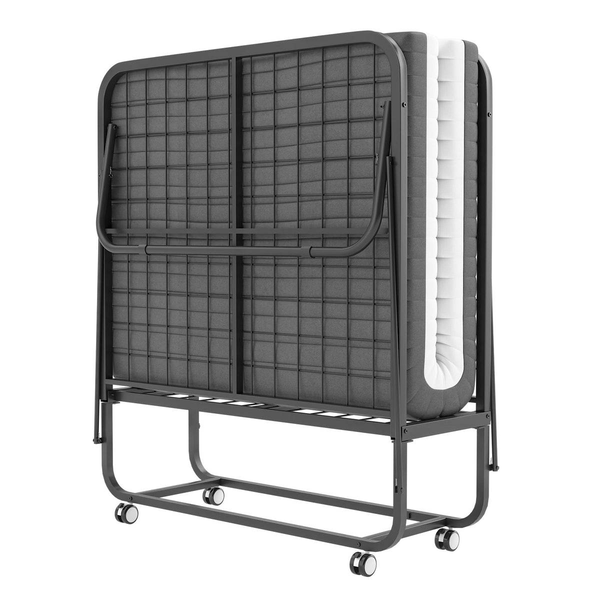 Folding Bed with Mattress 75''x31'' 5 Inch Memory Foam Metal Frame C5850