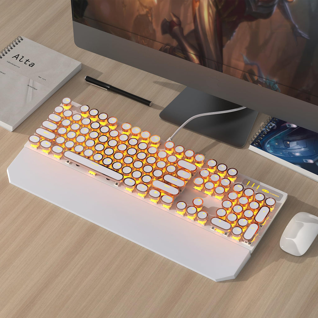 Wired Mechanical Gaming Keyboard with Magnetic Wrist Rest V944981