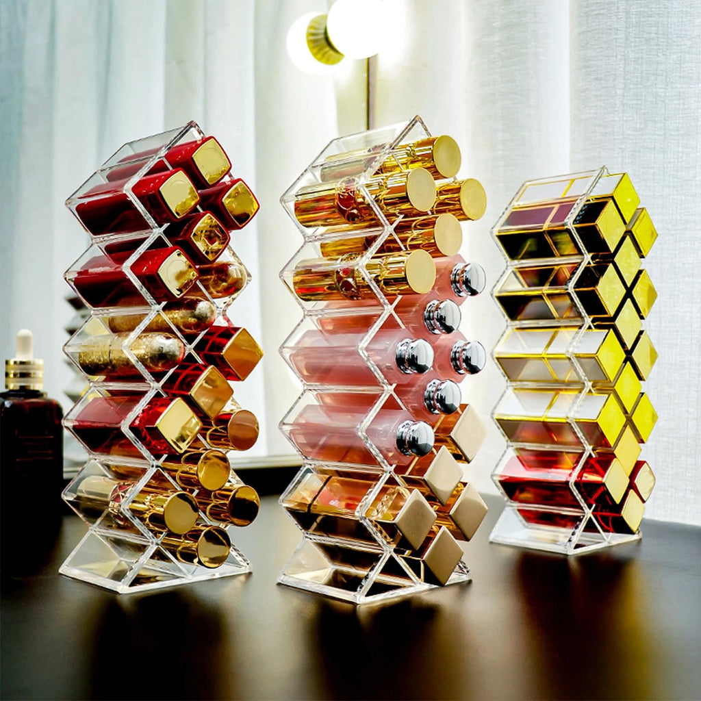 4 Pack 64 Slots Acrylic Lipstick Organizer J3775