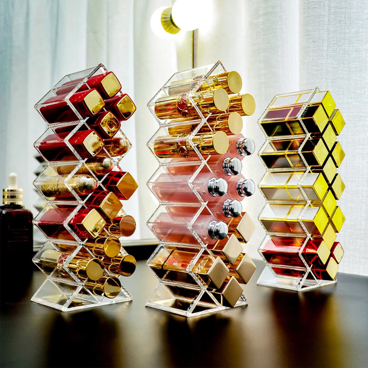 4 Pack 64 Slots Acrylic Lipstick Organizer J3775
