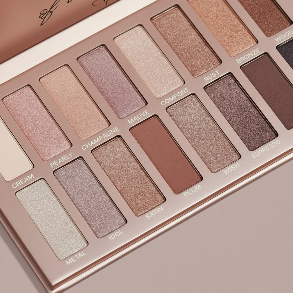 16 Soft Nude Shimmer & Matte Eyeshadow Palette L24321
