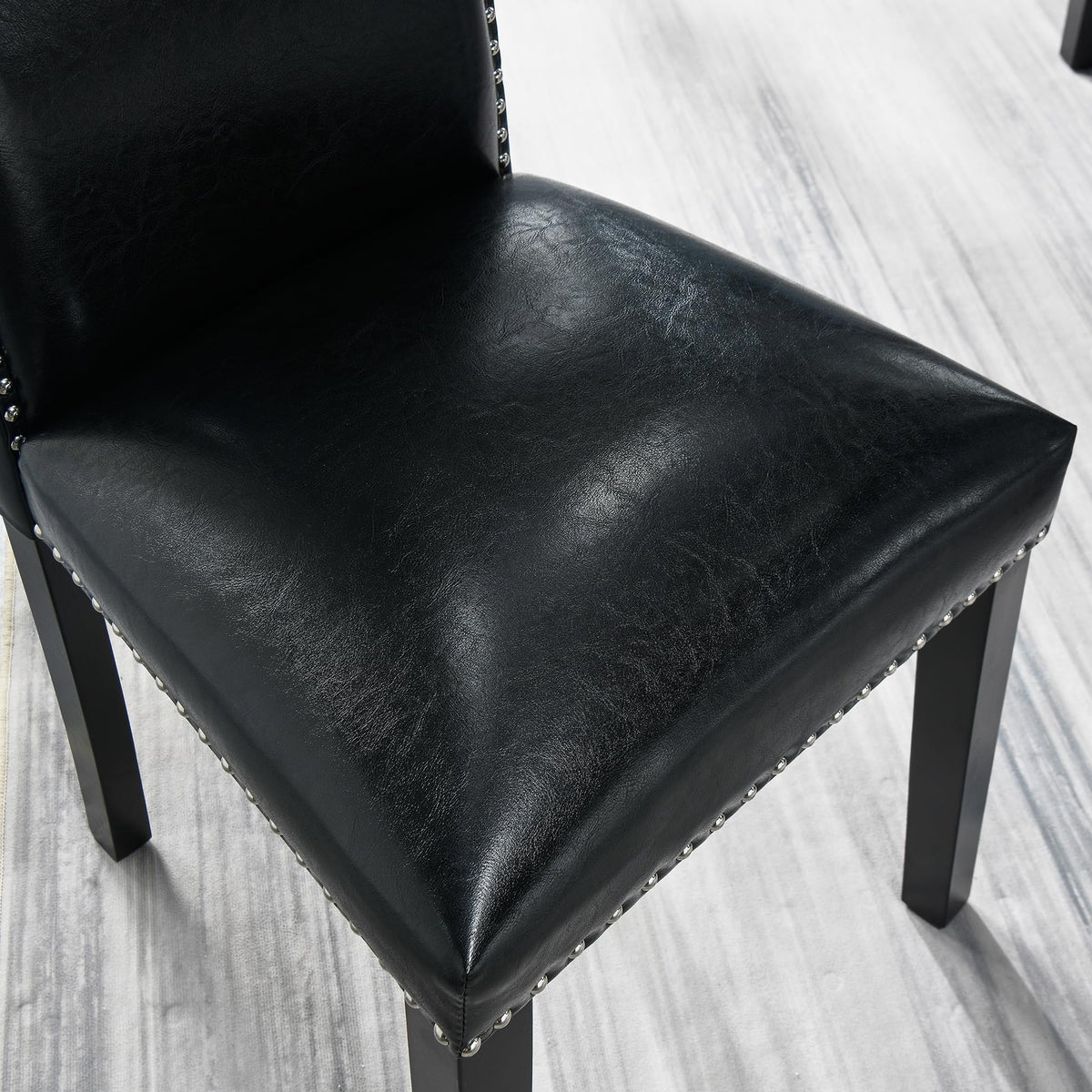 Black PU Dining Chairs Set of 2 B25803