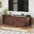 55 Inch Mid Century Modern TV Stand with Power Outlet and Adjustable Shelves X168360
