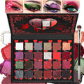 Dark Red Black Burgundy Gray Eyeshadow Palette P437462