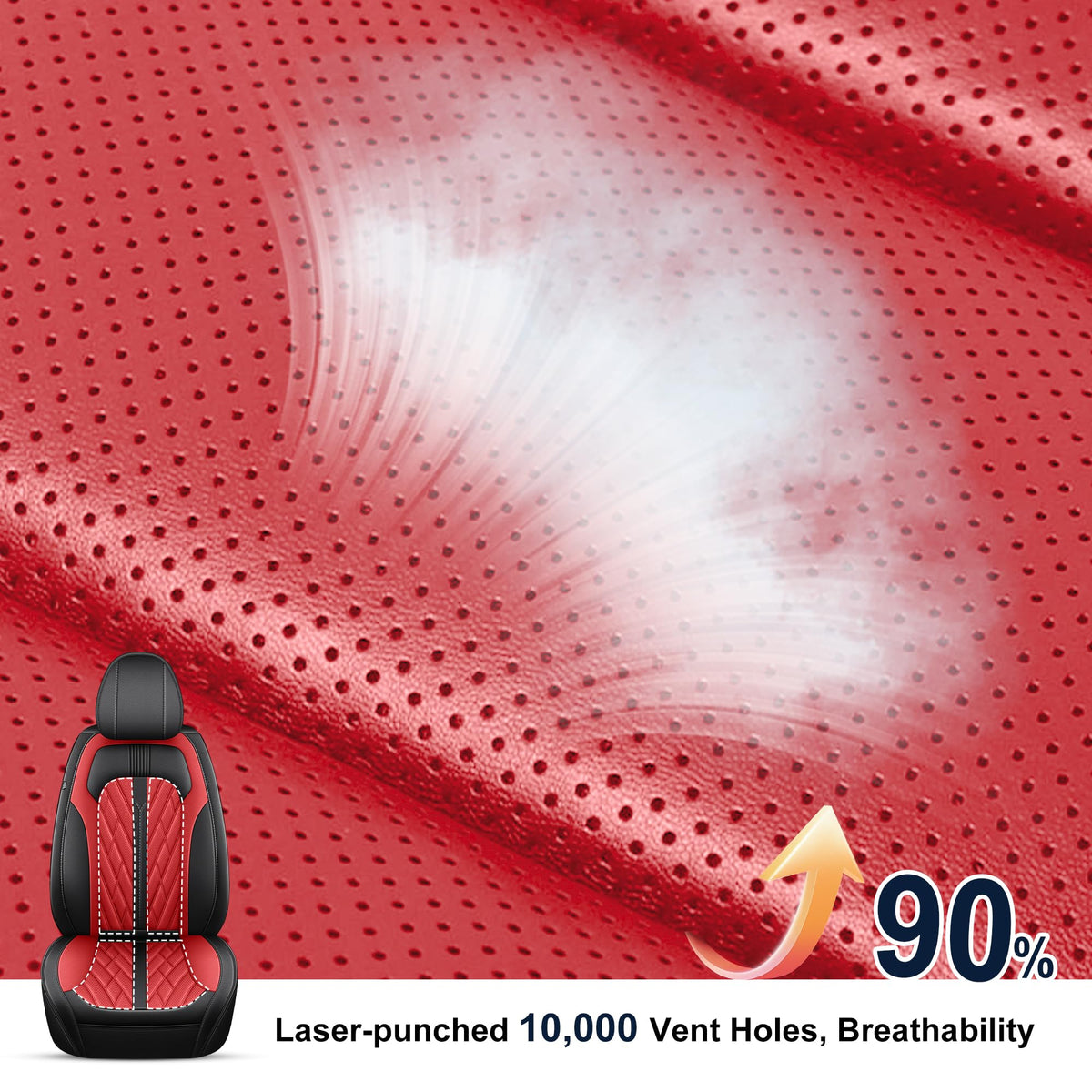 Leather Full Set 5 Seats Seat Covers P7676