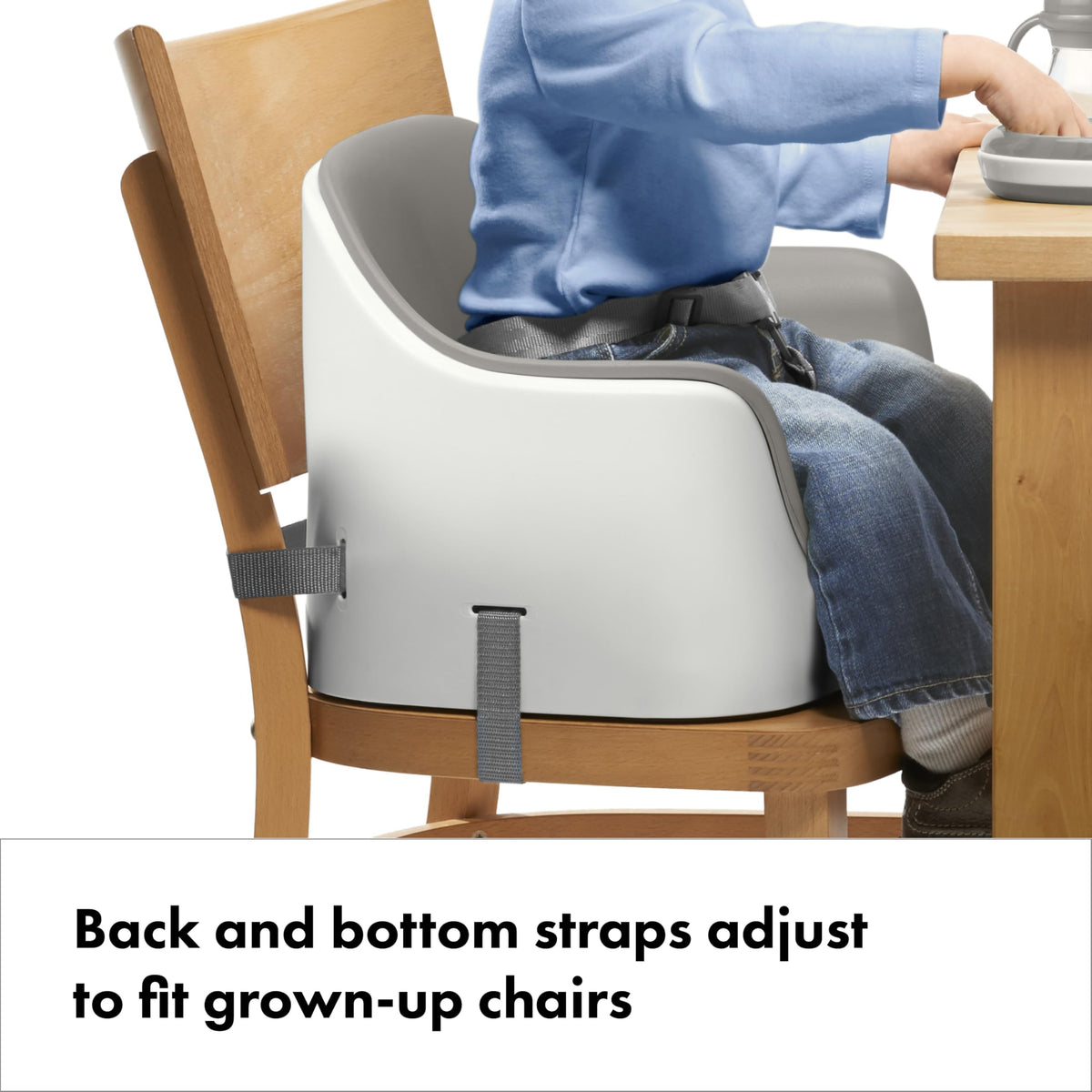Gray Toddler Booster Seat with Removable Cushion W575480