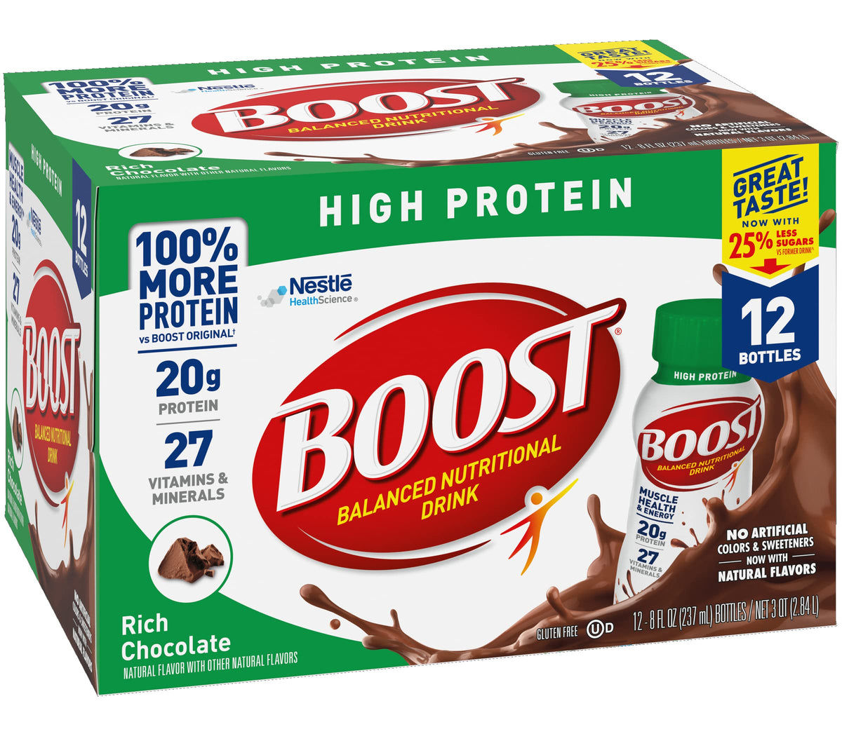 High Protein Nutritional Drink Rich Chocolate 8 FL OZ 12 CT U813193